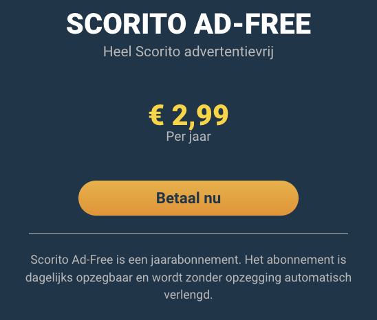 Scorito Bonus ad free