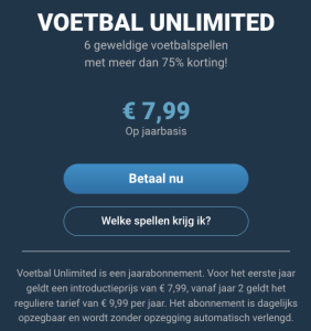 Scorito Bonus Voetbal Unlimited